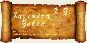Kazimira Zelić vizit kartica